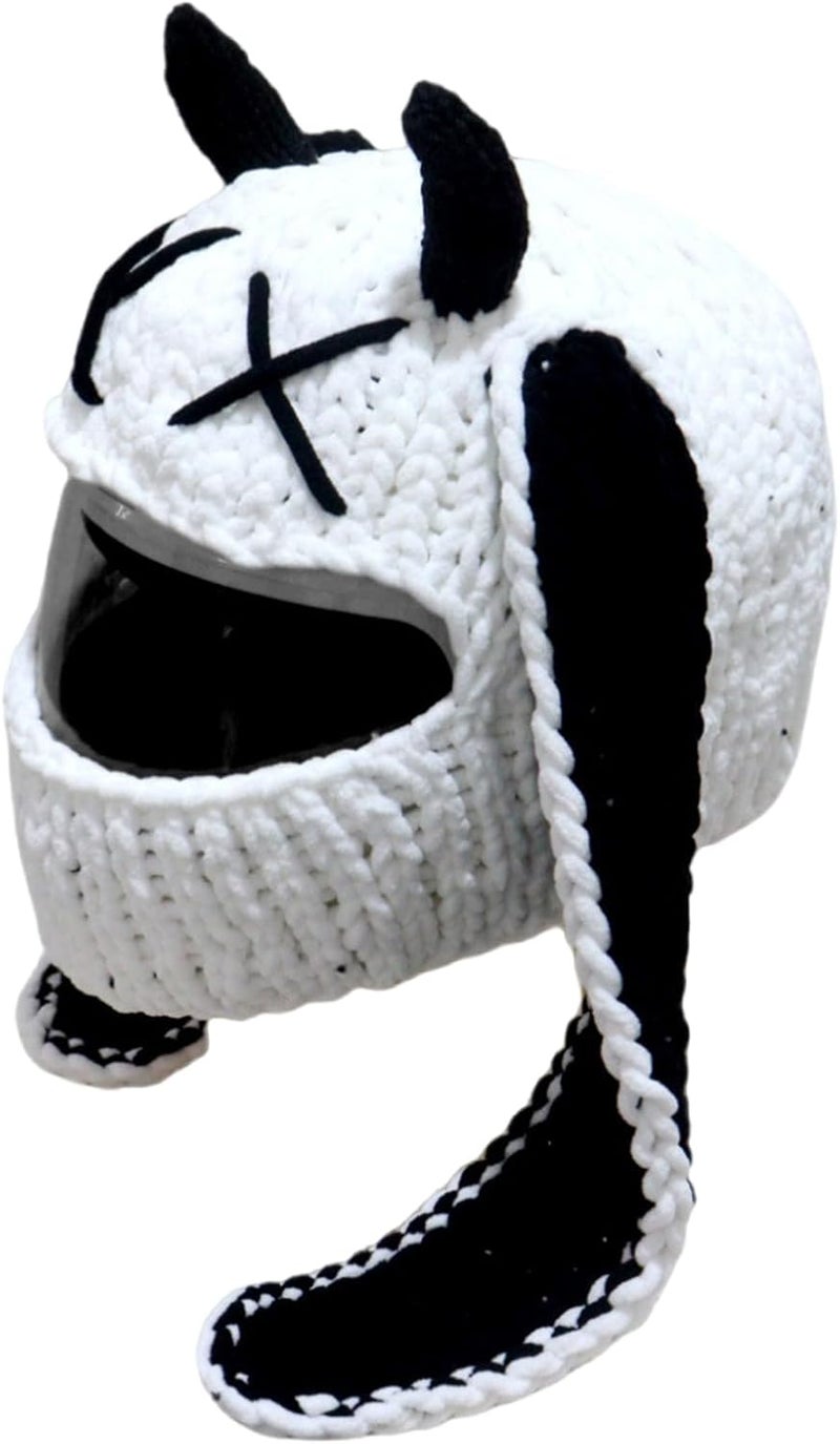 GORBUS Popular Motorcycle Helmets Covers Funny Rabbits Ear Plush Helmets Full Face Protective Covers for Fun Rides and Gifts - Image 1
